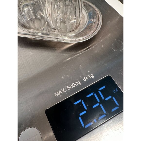 Vintage Christofle Sterling Salt & Pepper Shakers With Tray - Picture 8 of 8